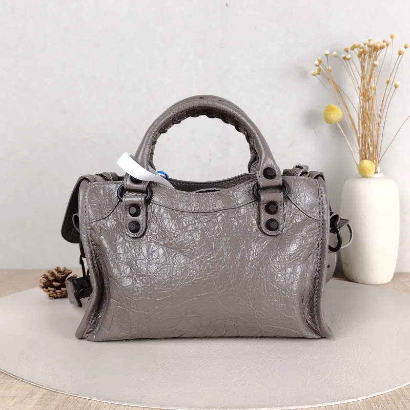 BALENCIAGA Crossbody Bag Classic City Brown Lambskin Mini 24 × 10 × 16 cm — cover view 4 of 5