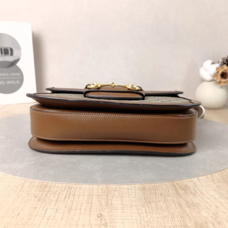 GUCCI Shoulder Bag Horsebit 1955 Horsebit Medium Monogram PVC Medium25 × 8 × 18 cm — cover view 4 of 5