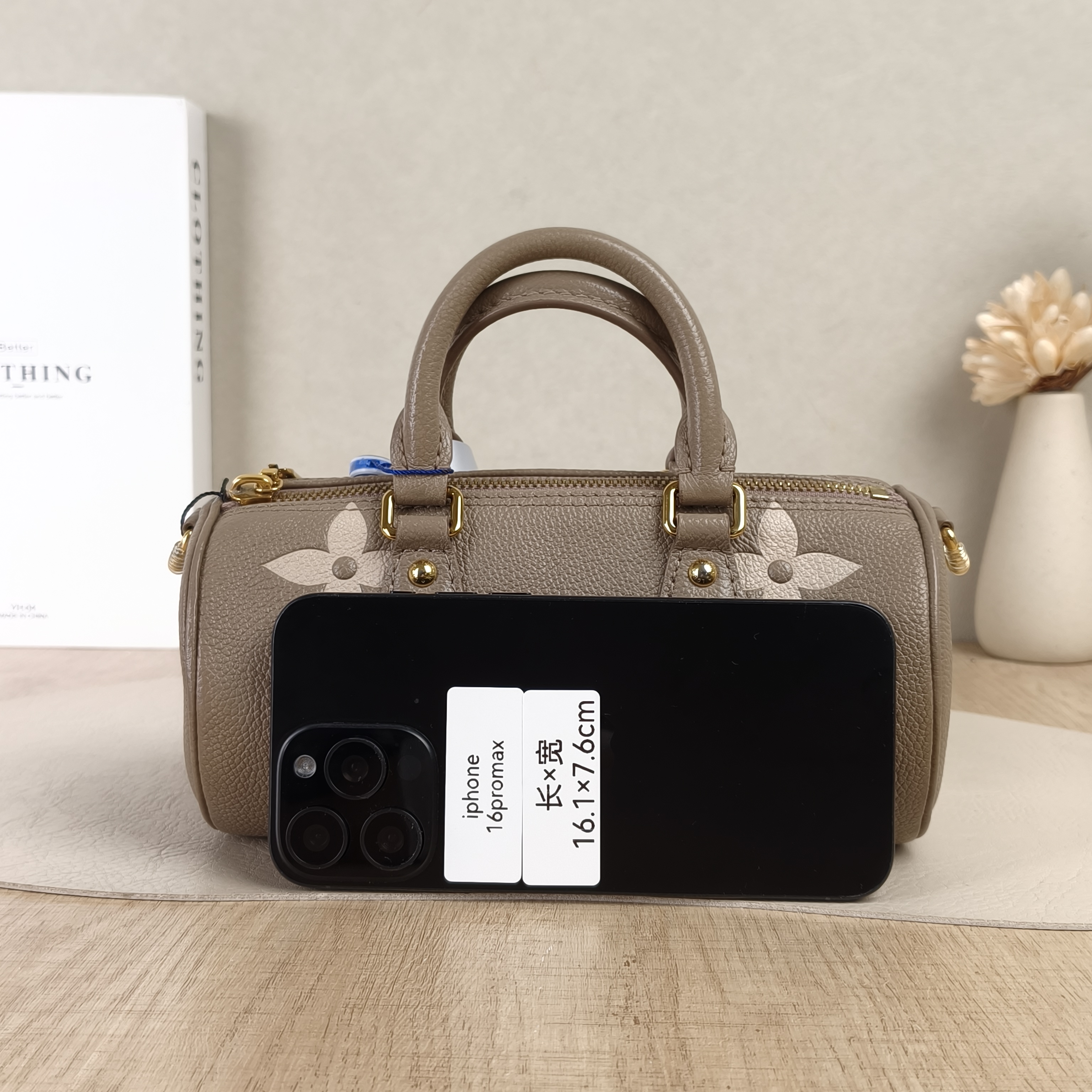 Louis Vuitton Crossbody Bag Papillon · White Empreinte Embossed Calfskin Monogram BB20 × 10 × 10 cm — cover view 5 of 5