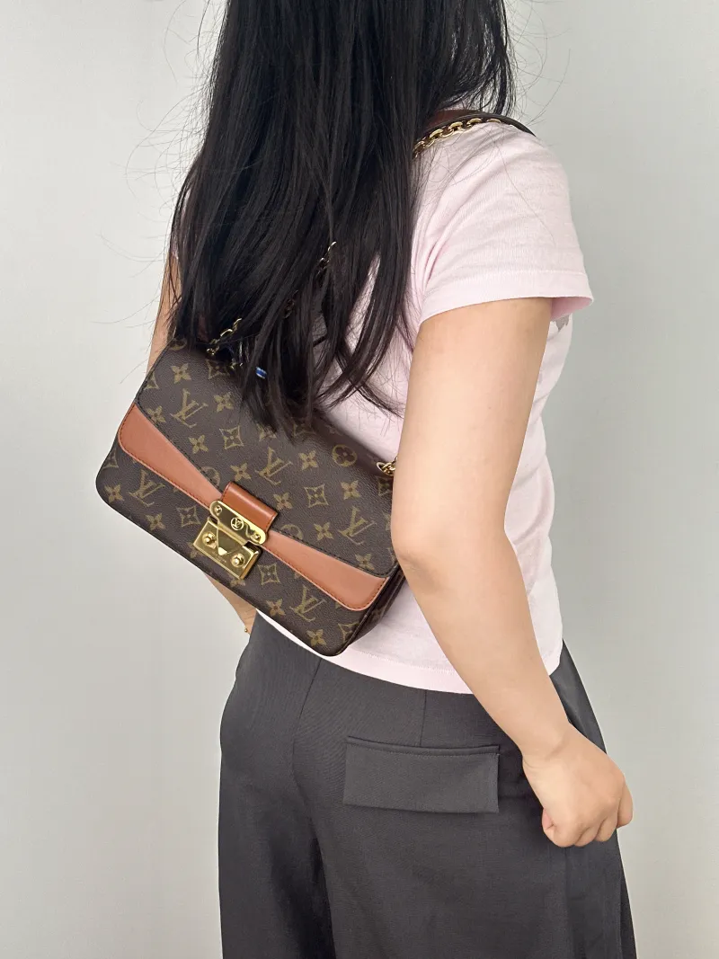 Louis Vuitton Crossbody Bag Marceau Chain Bag Caramel PVC · Calfskin One Size24.5 × 6.5 × 15 cm — on-model view 2 of 2