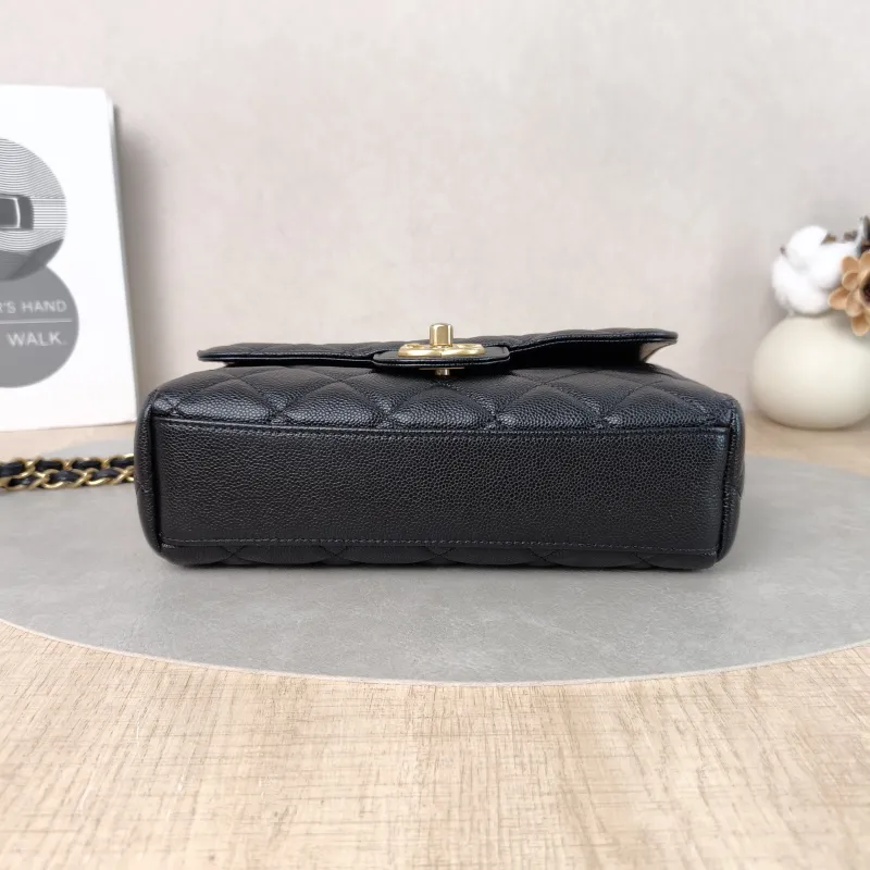 Chanel Crossbody Bag25p Black Grained Calfskin Small22 × 6.5 × 14 cm — cover view 5 of 5