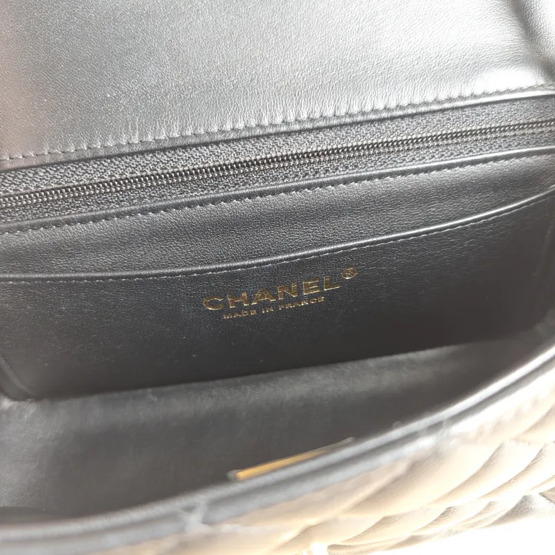Chanel Crossbody Bag Classic Flap Large Mini CF Mini Black SL ambskin mini 20 × 6 × 12 cm — detail view 11 of 14