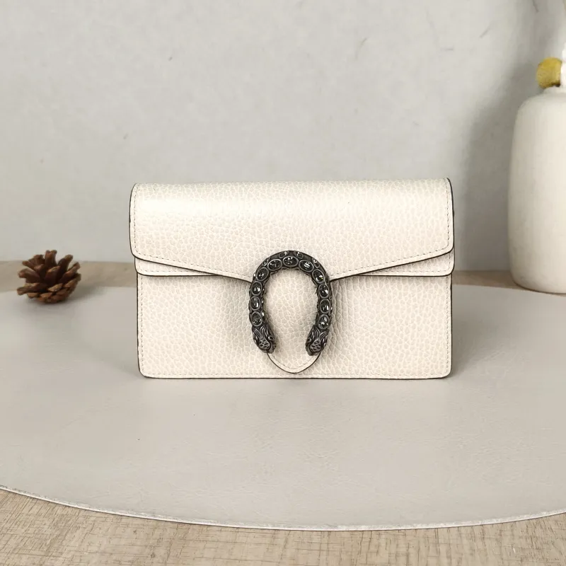 GUCCI Crossbody Bag Dionysus White Calfskinmini16.5 × 4.5 × 10 cm