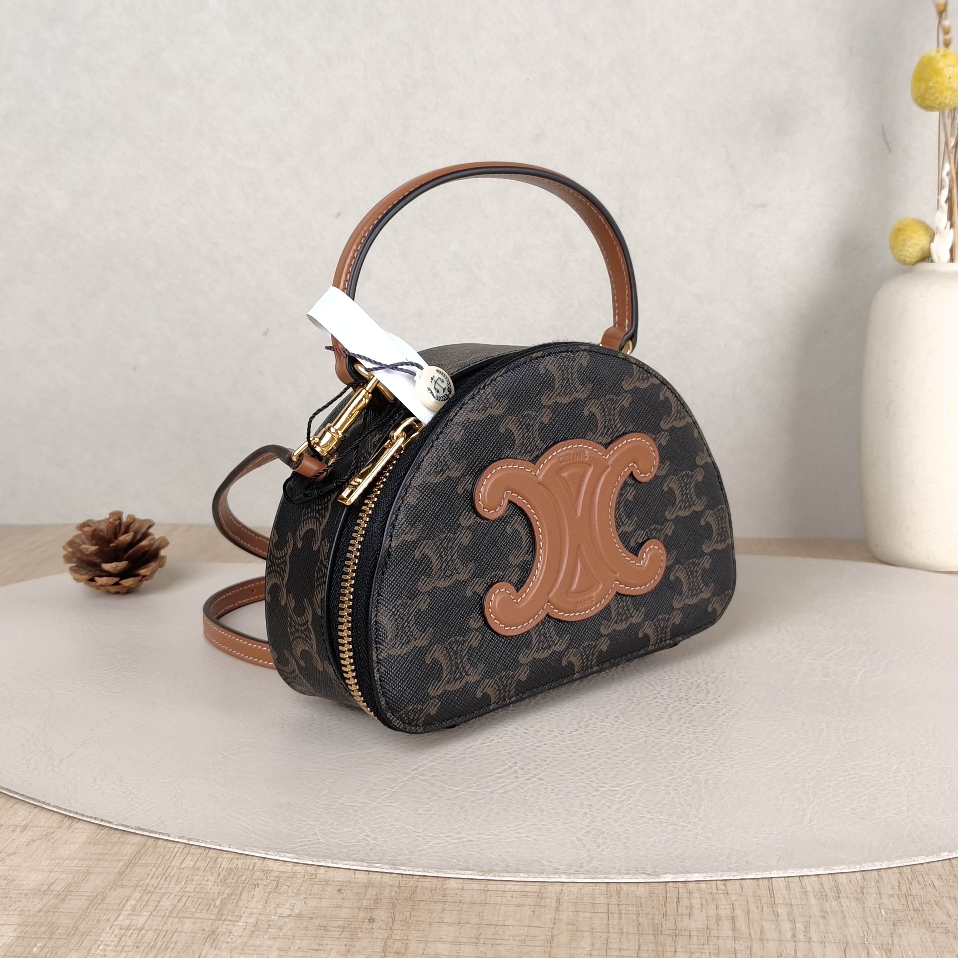 CELINE Crossbody Bag Triomphe Monogram PVC18 × 6 × 12.5 cm — cover view 5 of 6