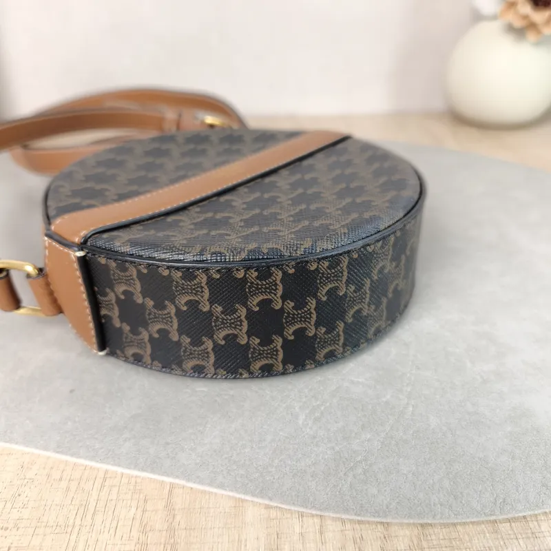 CELINE Crossbody Bag Triomphe Monogram PVC Mini 13.5 × 4 × 13.5 cm — detail view 3 of 10