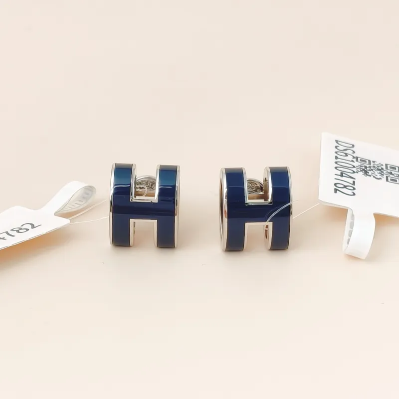 Hermès Earrings Pop HE arrings Blue Large