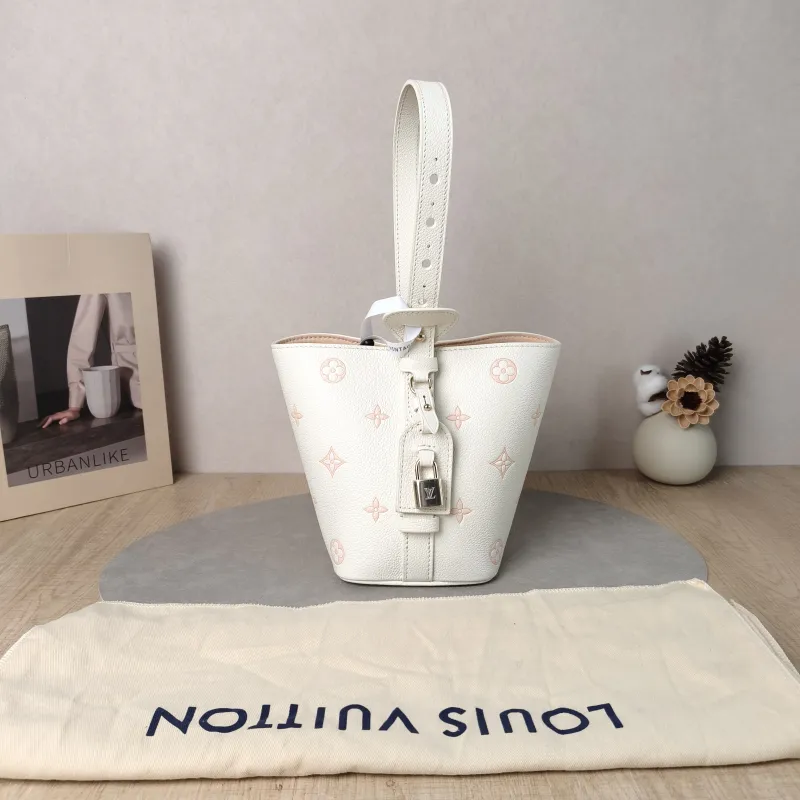 Louis Vuitton Top Handle Bag ALL IN BB White · Pink Calfskin BB 16 × 12 × 18 cm — cover view 2 of 6