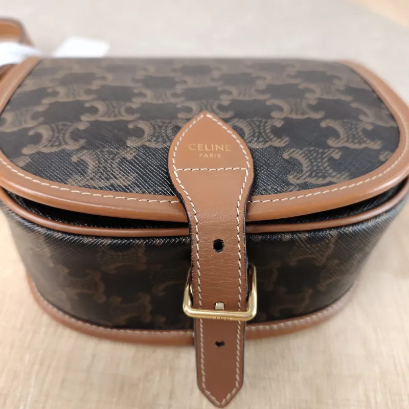 CELINE Crossbody Bag FOLCO Monogram PVC Medium 18.5 × 8 × 17 cm — detail view 1 of 12