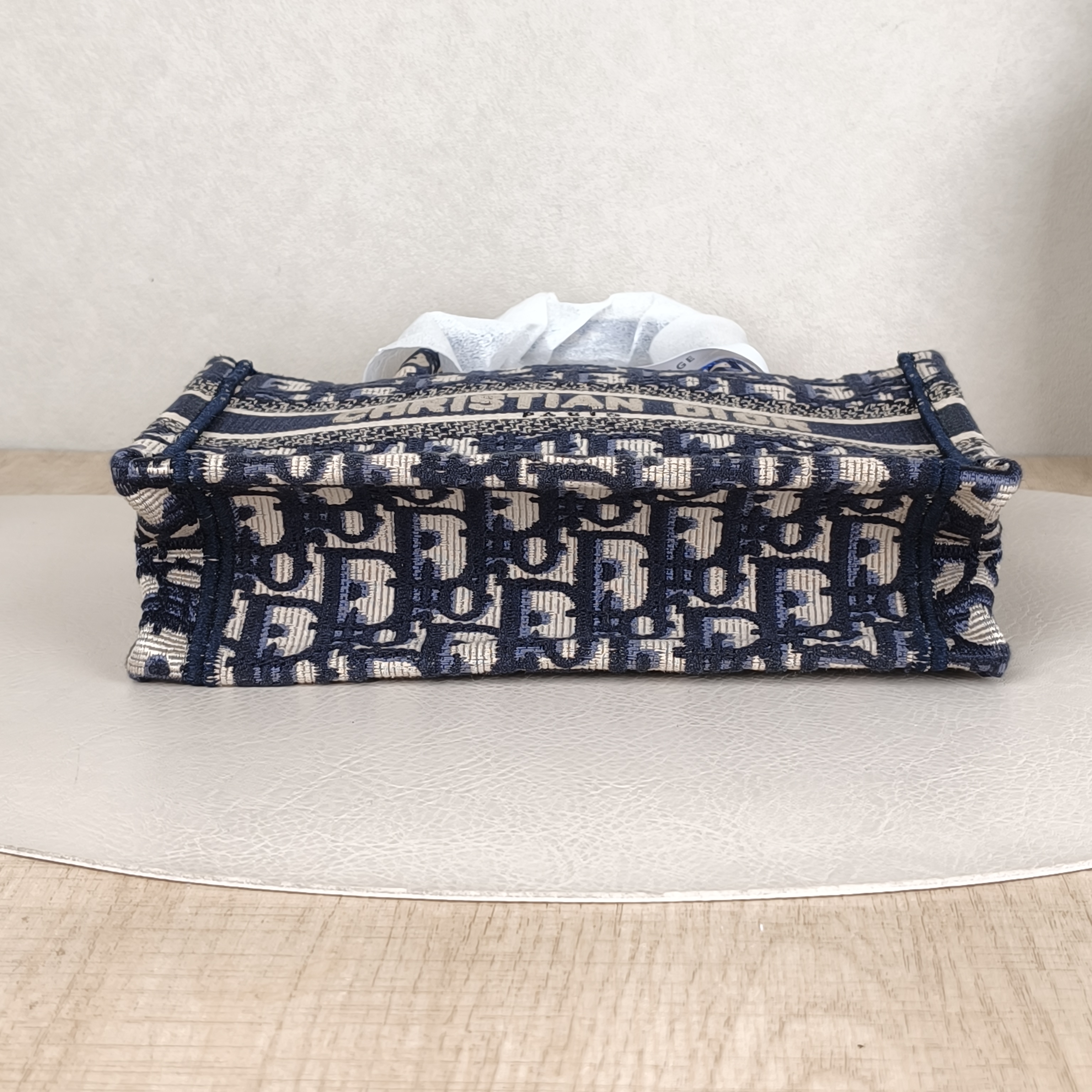 DIOR Shoulder Bag Book Tote Shoulder Strap Edition Blue Canvasmini21.5 × 7.5 × 13 cm — cover view 4 of 5