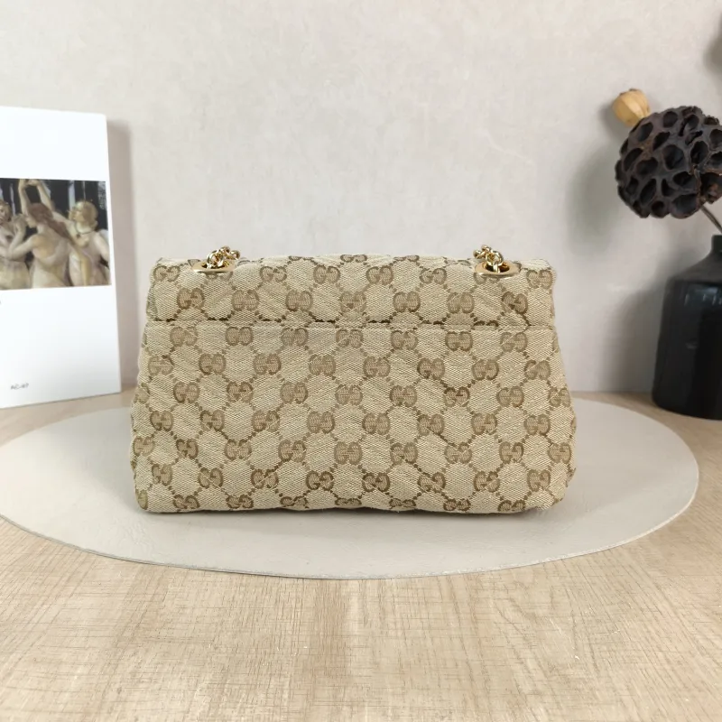 GUCCI Shoulder Bag GG Marmont Marmont Shoulder Bag Brown Monogram Canvas Small 23 × 9 × 17 cm — cover view 2 of 5