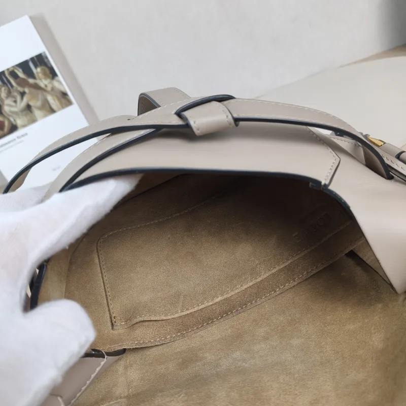 LOEWE Crossbody Bag Gate Grey Calfskin Medium 25 × 11.5 × 19 cm — detail view 2 of 12