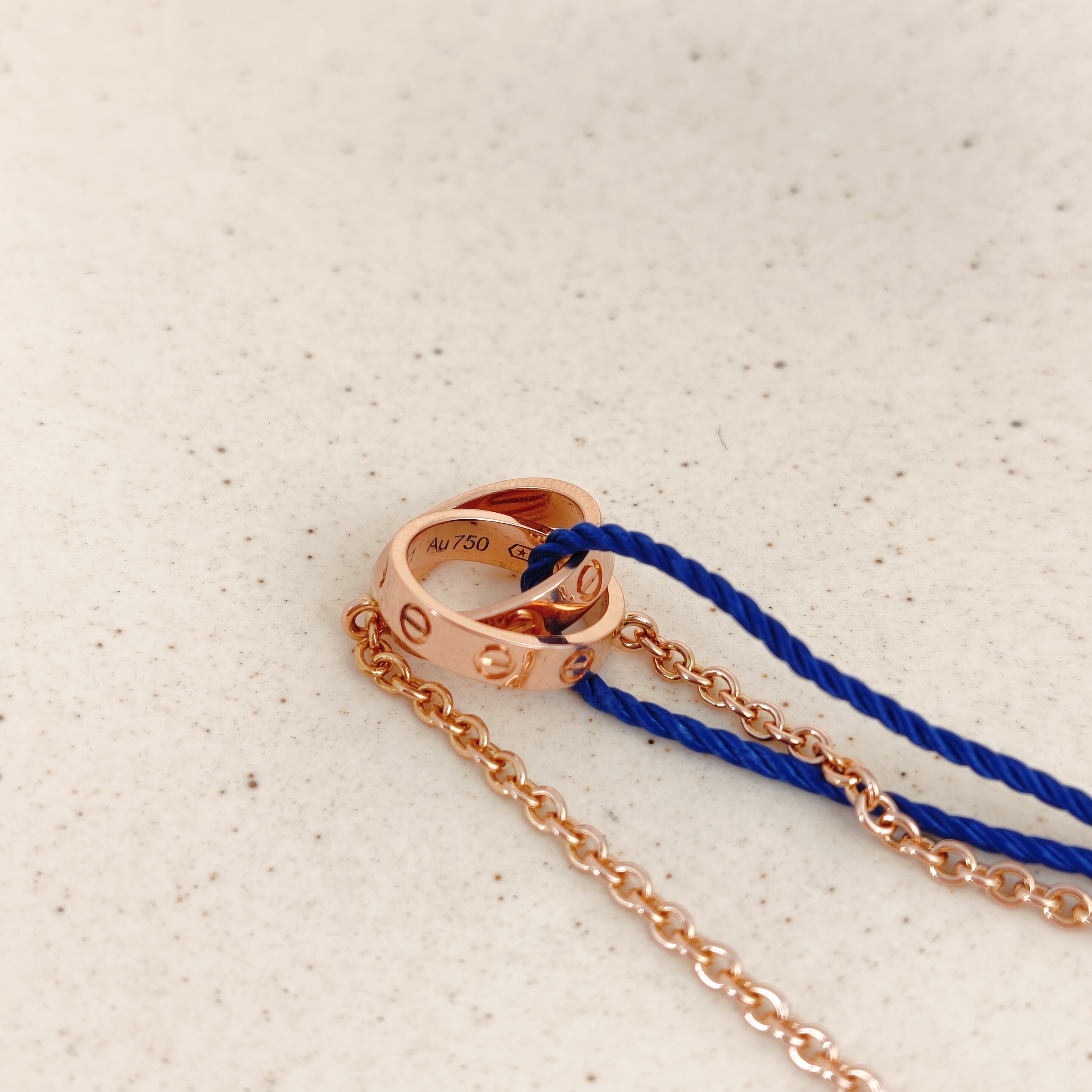 CARTIER Necklace Love Collection Pendant Rose Gold 18KR ose Gold One Size42.5cm โ cover view 2 of 7