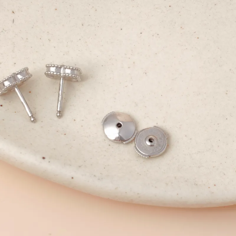 Van Cleef & Arpels Earrings Alhambra Alhambra Collection Earrings Pearl · White Mother-of-Pearl 18KW hite Gold Sweet Mini 0.95*0.95 — cover view 2 of 6