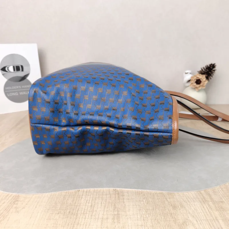 Moynat Shoulder Bag Blue Canvas 34 × 14 × 26 cm — detail view 12 of 12