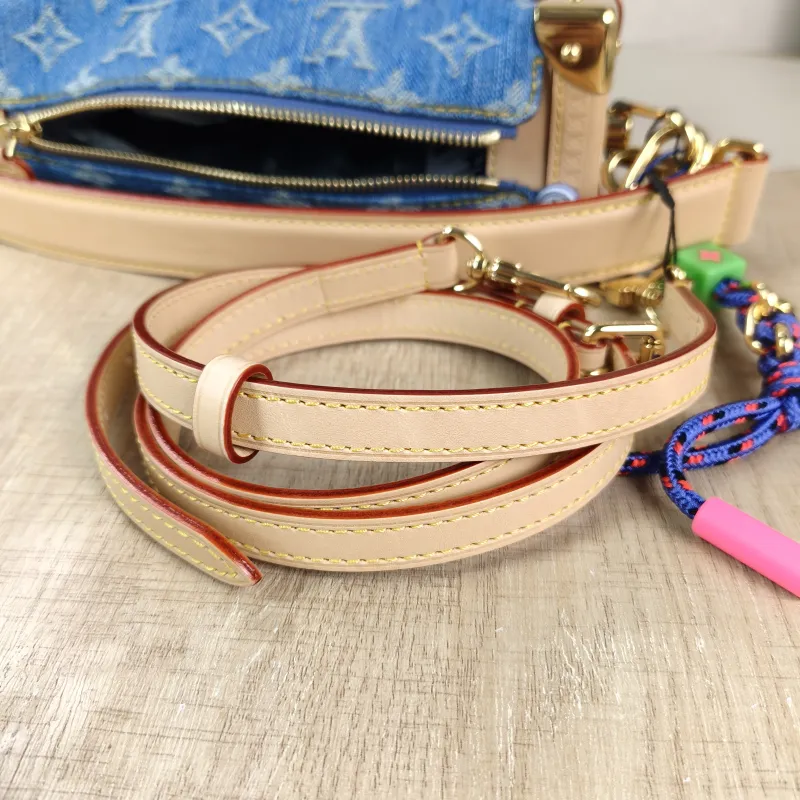 Louis Vuitton Shoulder Bag Side Trunk Box Blue Medium 23.5 × 8.5 × 16 cm — detail view 11 of 12