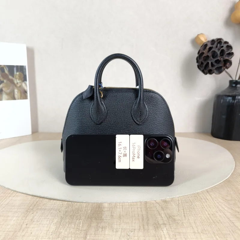 Hermès Crossbody Bag Bolide 1923 Top Handle Bag Black Lambskin Mini 18 × 8 × 15 cm K — cover view 2 of 6