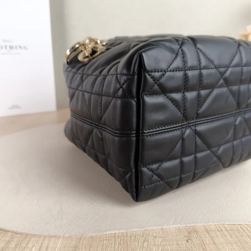 DIOR Shoulder Bag TOUJOURS Edition Black Calfskin Small 18.5 × 12 × 18.5 cm — detail view 7 of 9