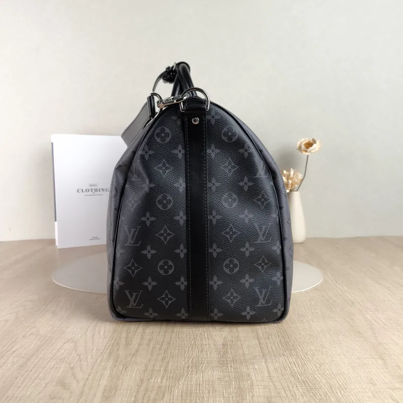 Louis Vuitton Crossbody Bag Keepall 50 Shoulder Strap Edition Black · Grey PVC One Size50 × 23 × 29 cm — detail view 8 of 11