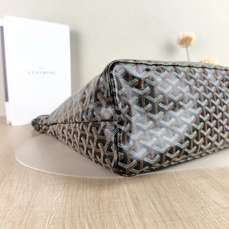 GOYARD Shoulder Bag Boheme Hobo​ Black ine Canvas Small 43 × 14 × 27 cm — detail view 8 of 10