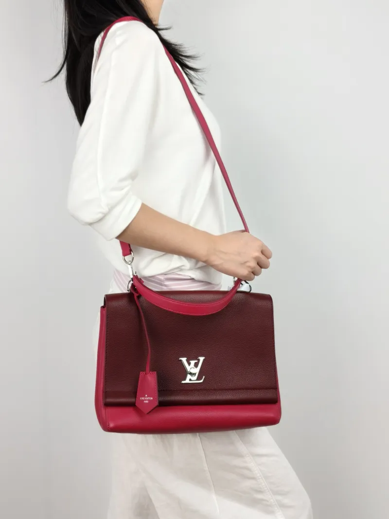 Louis Vuitton Crossbody Bag LOCKME II Shoulder Bag Colorblock Calfskin Medium 29 × 10 × 20 cm — on-model view 2 of 3