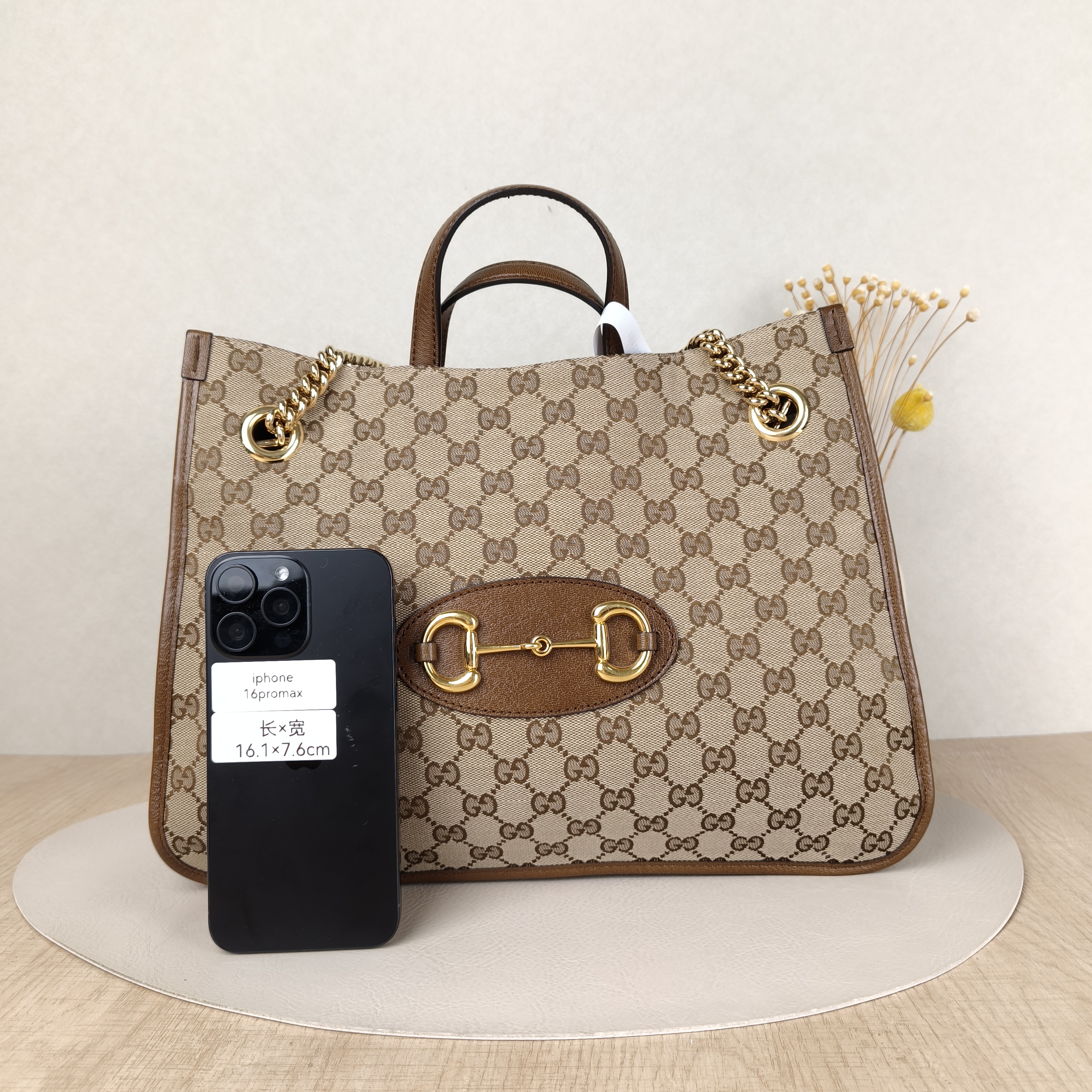 GUCCI Shoulder Bag1955 Tote Bag Brown Canvas One Size35 × 10 × 25.5 cm — cover view 3 of 5