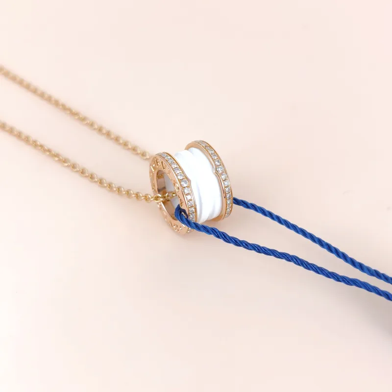 Bvlgari Necklace B.ZERO1Collection White Pavé Diamond Rose Gold Rose Gold Diamond18KR ose Gold One Size 46cm — cover view 8 of 9