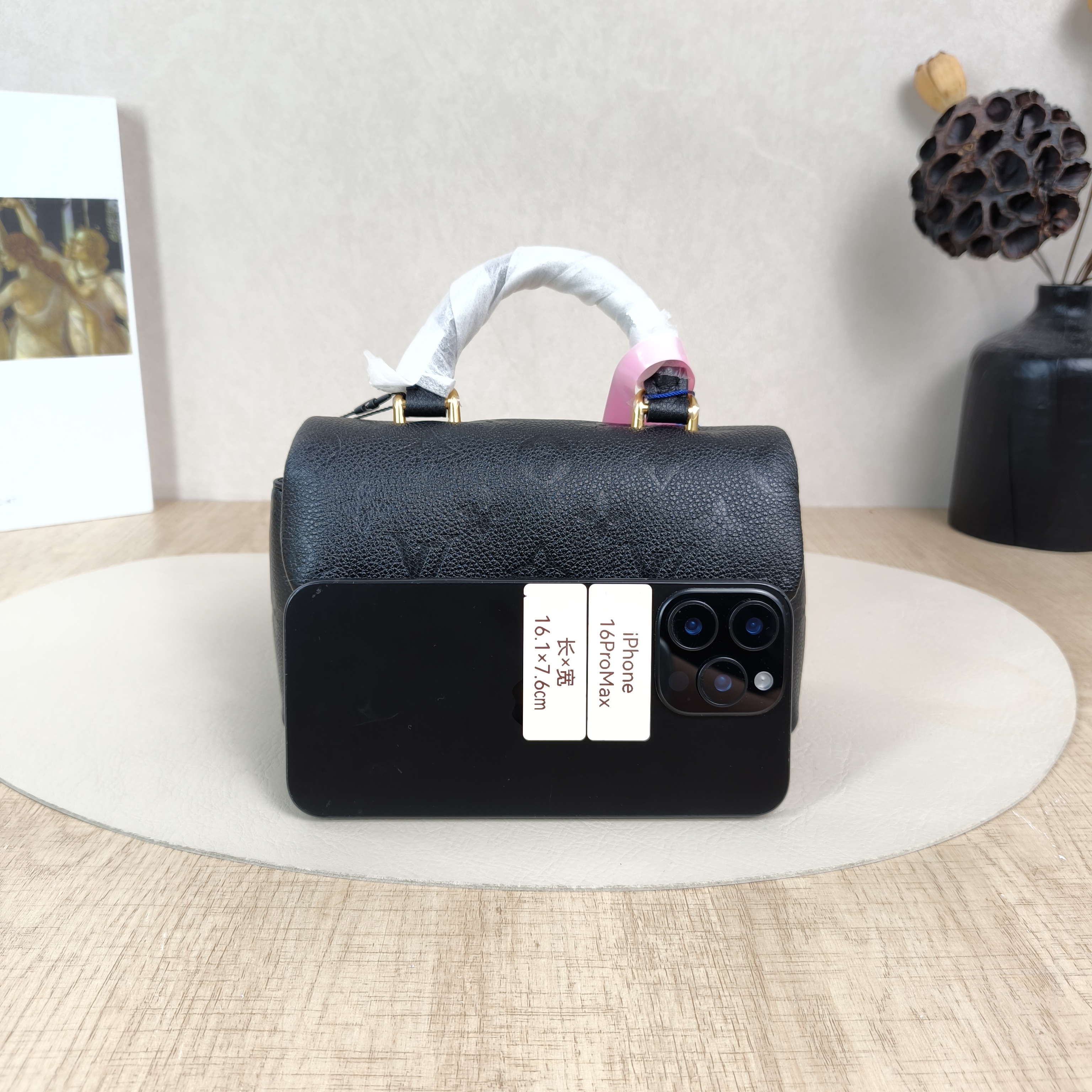 Louis Vuitton Crossbody Bag MADELEINE Black Empreinte Embossed Calfskin Monogramnano21 × 6 × 12.5 cm — cover view 3 of 5