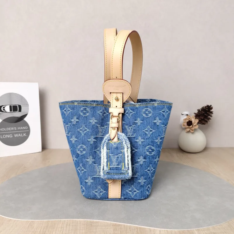 Louis Vuitton Top Handle Bag ALL IN BB Blue BB 16 × 12 × 18 cm