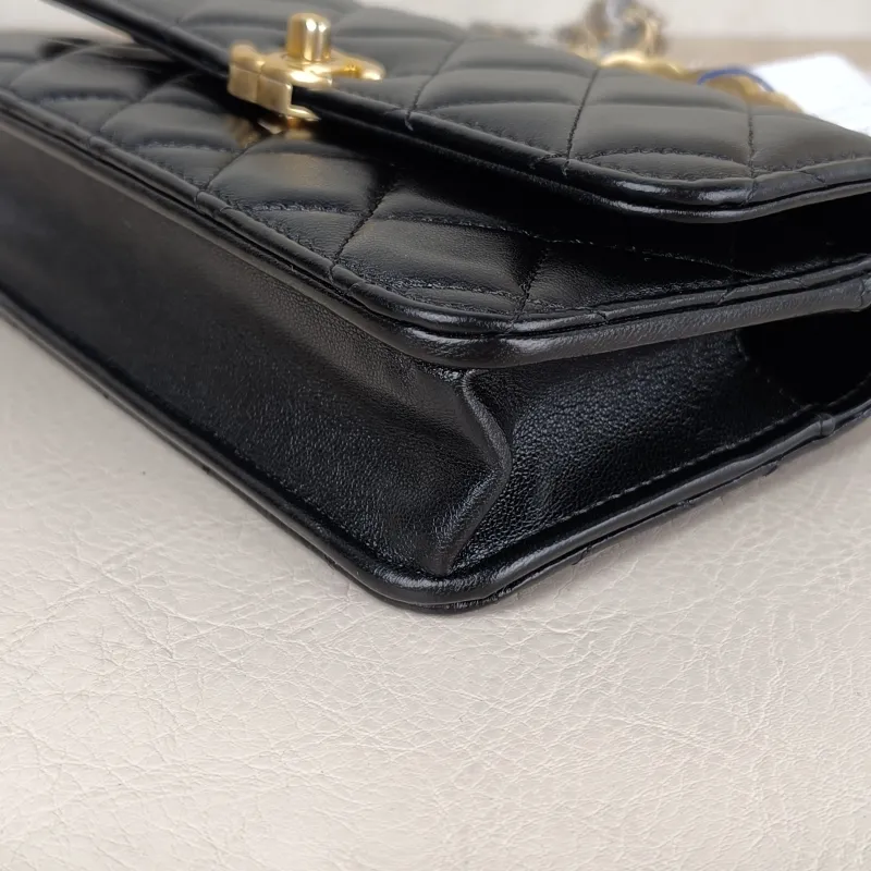Chanel Crossbody Bag Black Lambskin 17 × 4 × 9 cm — detail view 3 of 12