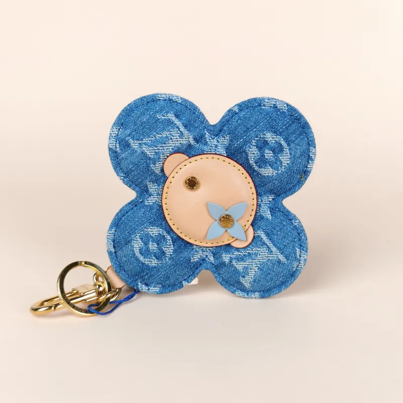 Louis Vuitton Key Ring Vivienne Key Ring Blue One Size