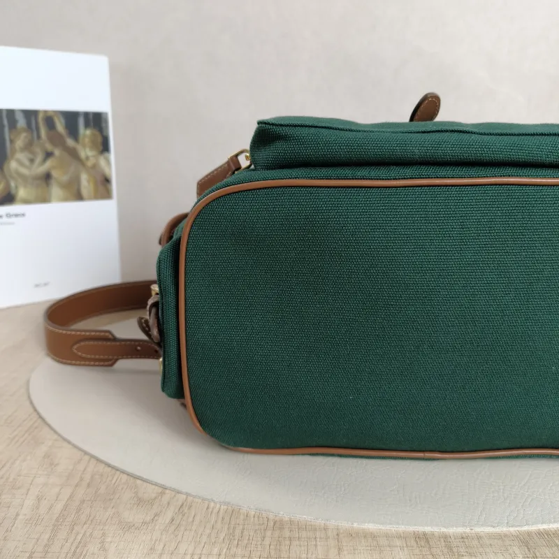 Miumiu Backpack Backpack Green Canvas Large25 × 14 × 25 cm — detail view 16 of 16