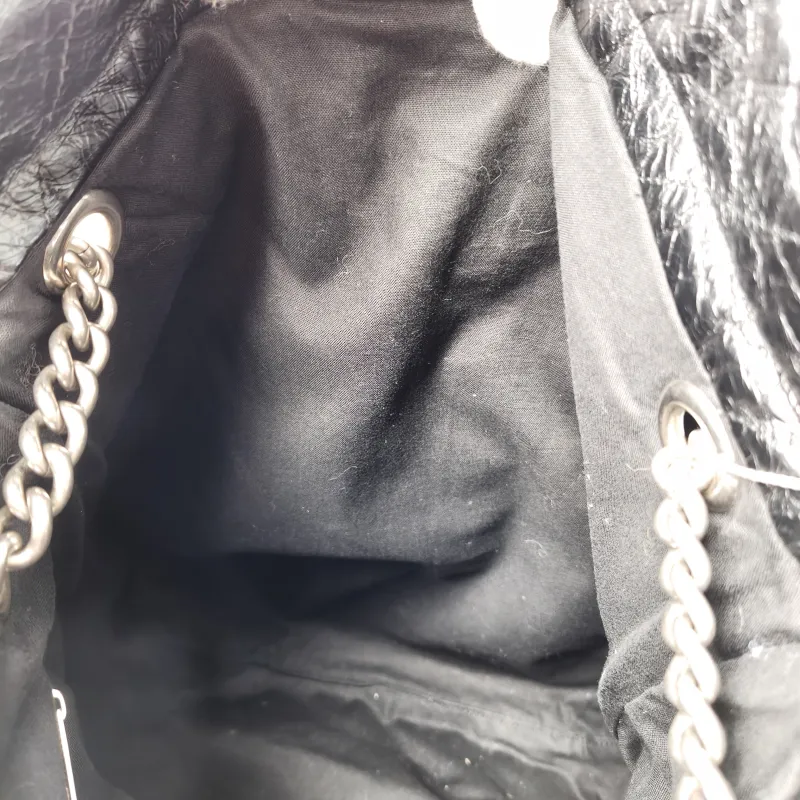BALENCIAGA Crossbody Bag Crush Black Waxed Leather Large35 × 14 × 37 cm — detail view 10 of 13