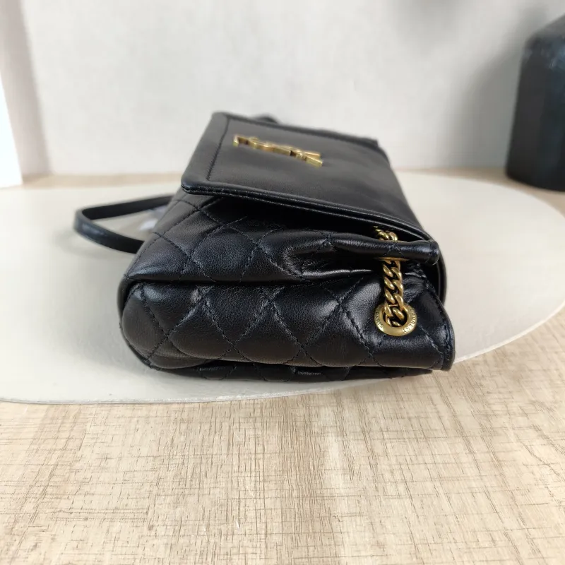 SAINT LAURENT Crossbody Bag NOLITA Black SL ambskin Mini 18 × 6 × 13 cm — detail view 12 of 13