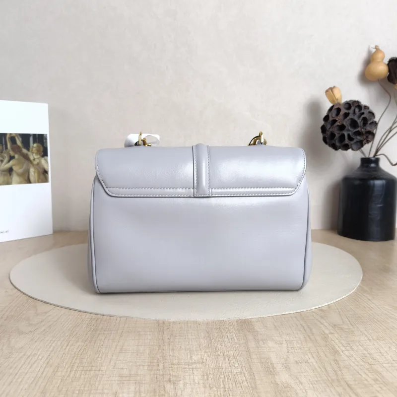 CELINE Crossbody Bag Soft 16Shoulder Bag Grey Calfskin Small23 × 9 × 15 cm — cover view 2 of 5