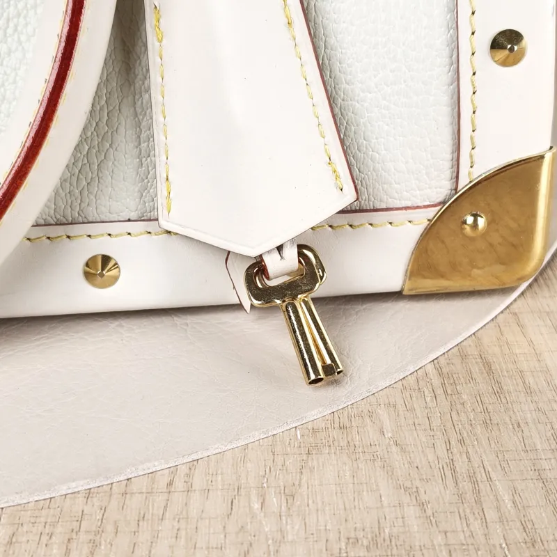 Louis Vuitton Top Handle Bag Suhali Vintage White Calfskin 36 × 12.5 × 22 cm — detail view 1 of 10