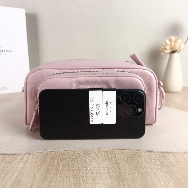 PRADA Crossbody Bag Camera Bag Pink Lambskin One Size 23 × 7 × 10 cm — cover view 4 of 5