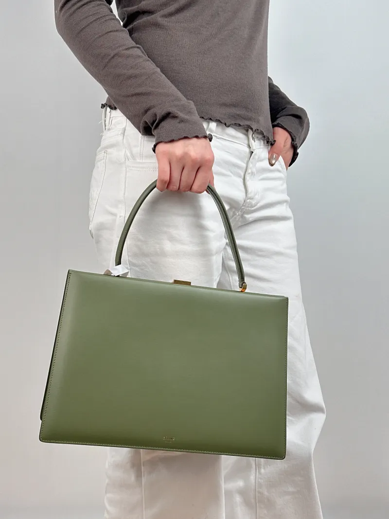 CELINE Top Handle Bag clasp Top Handle Bag Calfskin One Size 32.5 × 10 × 22 cm — on-model view 2 of 2