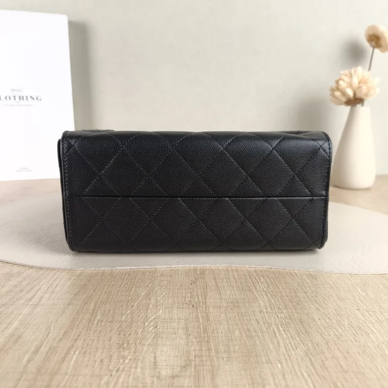 Chanel Shoulder Bag 25Bag Black Grained Calfskin Mini 20 × 12.5 × 22 cm — cover view 4 of 6