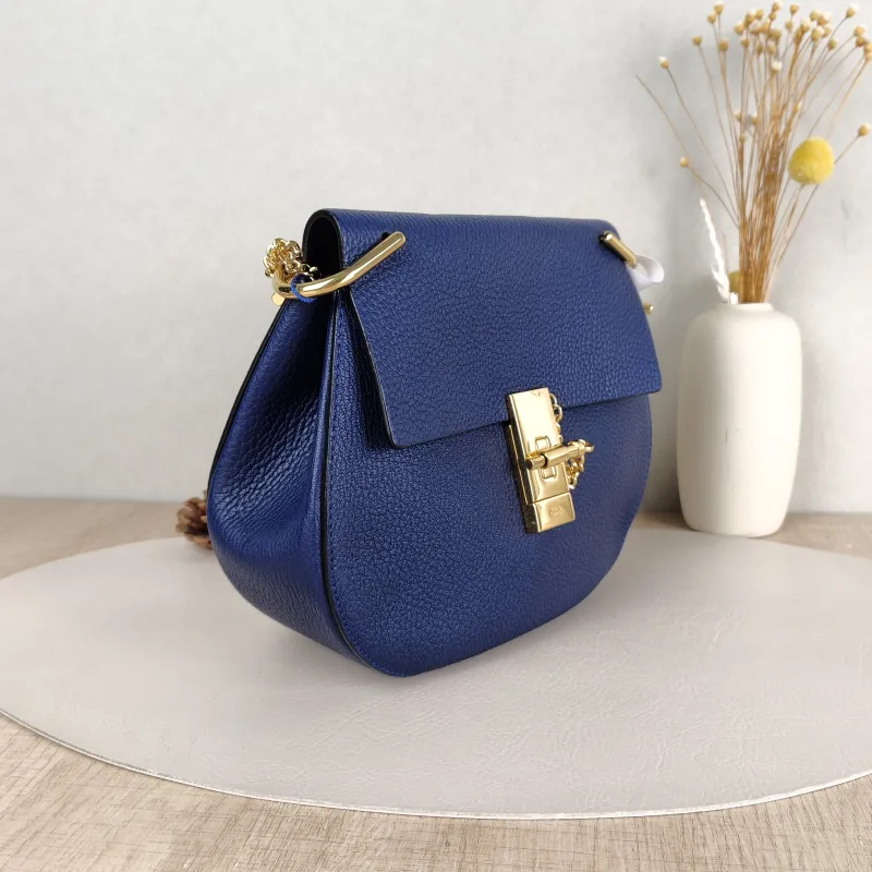 Chloé Crossbody Bagdrew Blue Calfskin One Size23 × 8 × 21 cm — cover view 3 of 5