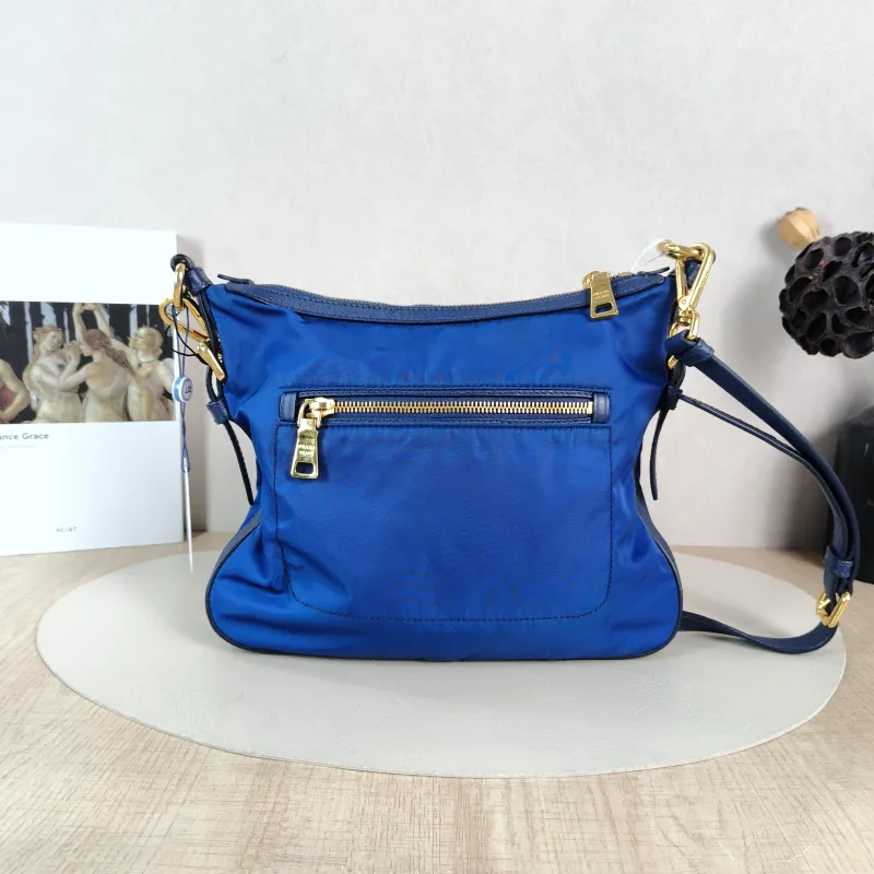 PRADA Crossbody Bag Messenger Bag Crossbody Bag Blue Nylon One Size 28 × 2 × 22 cm — cover view 3 of 5