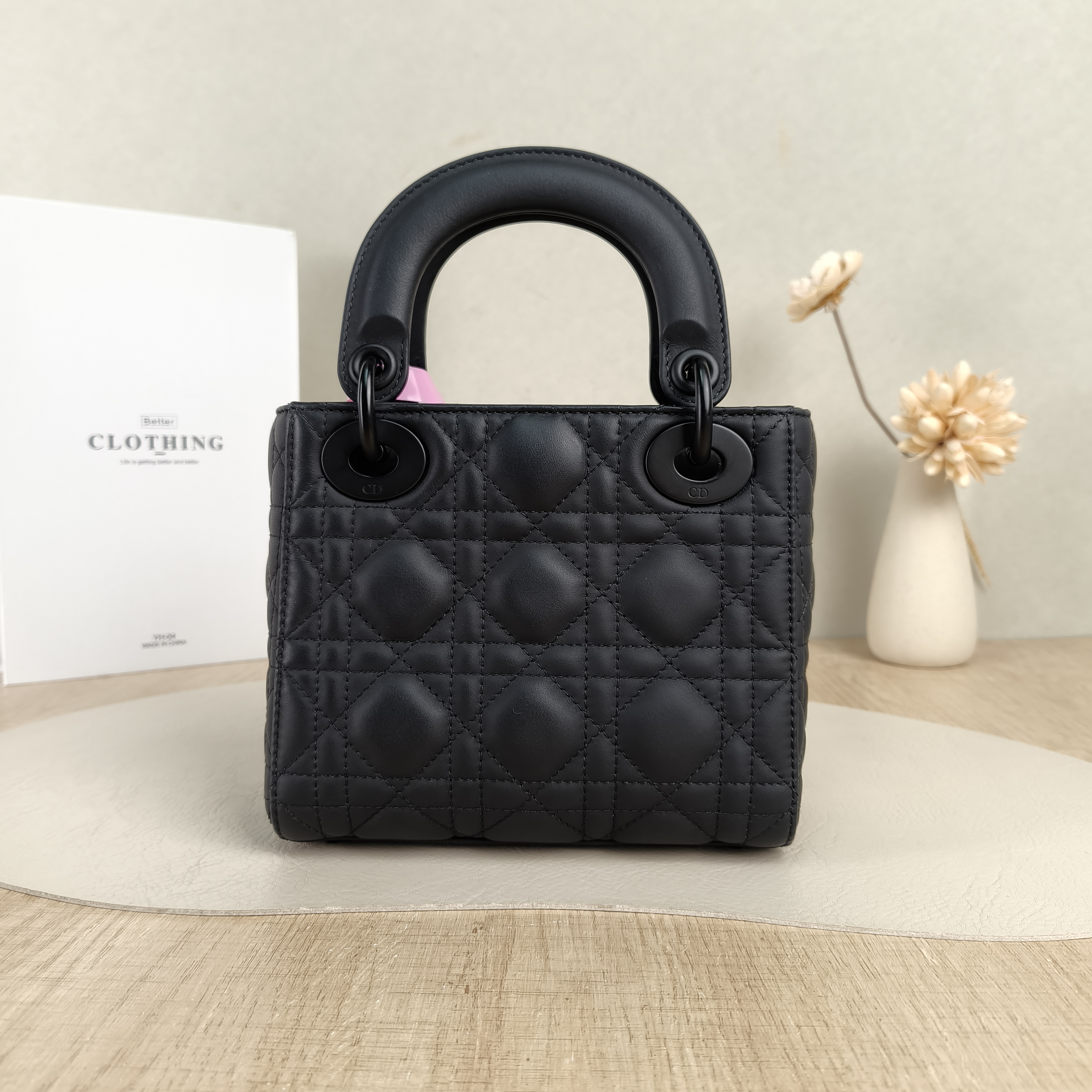 DIOR Crossbody Bag Lady Lady Dior Bag Black Lambskinmini17 × 7 × 15 cm — cover view 4 of 5