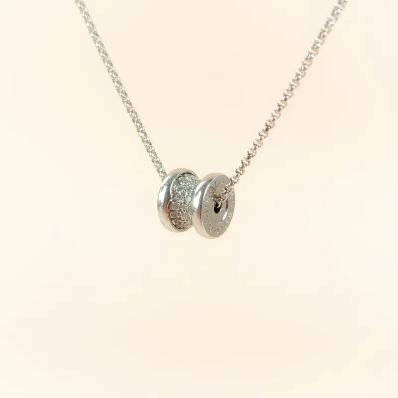 Bvlgari Necklace B.zero1 Pavé Diamond White Gold 18KW hite Gold Diamond Mini 44cm — cover view 7 of 9