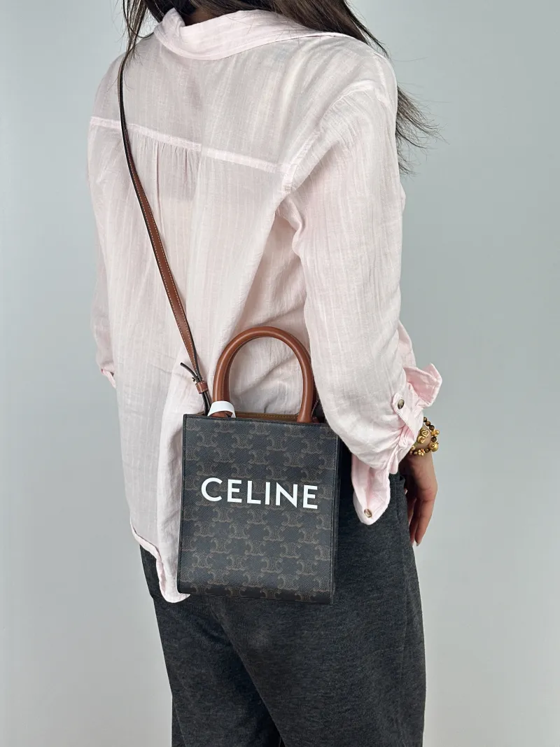 CELINE Crossbody Bag CABAS Mini Monogram PV Cmini17 × 4 × 20.5 cm — on-model view 2 of 2