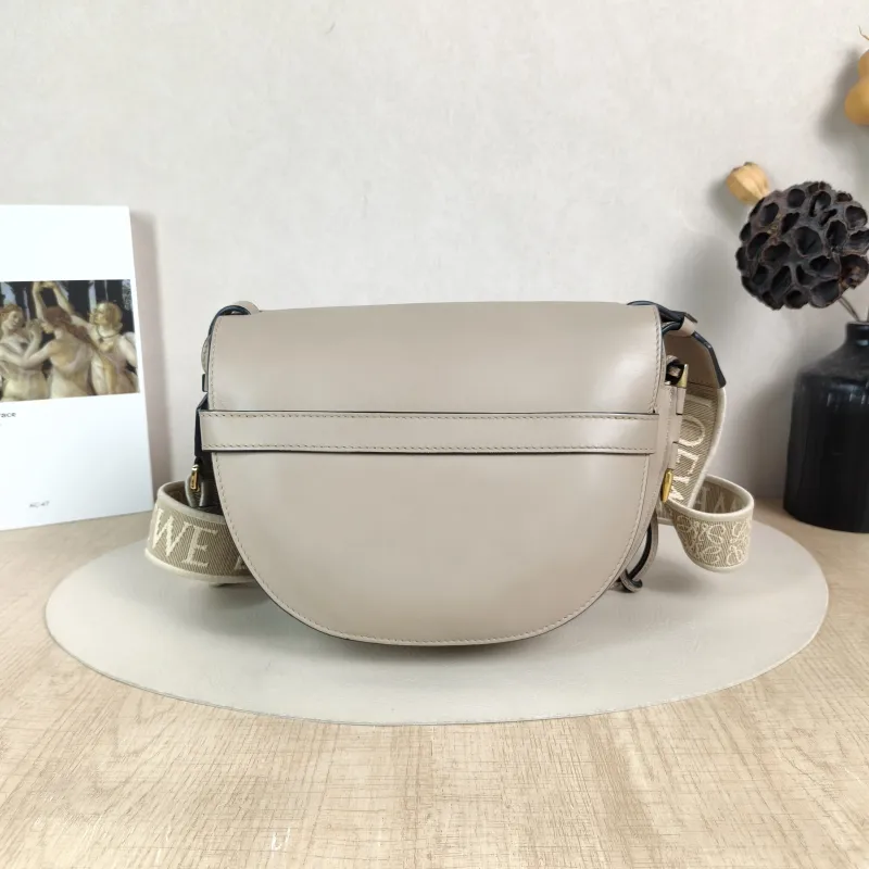 LOEWE Crossbody Bag Gate Grey Calfskin Medium 25 × 11.5 × 19 cm — cover view 3 of 5