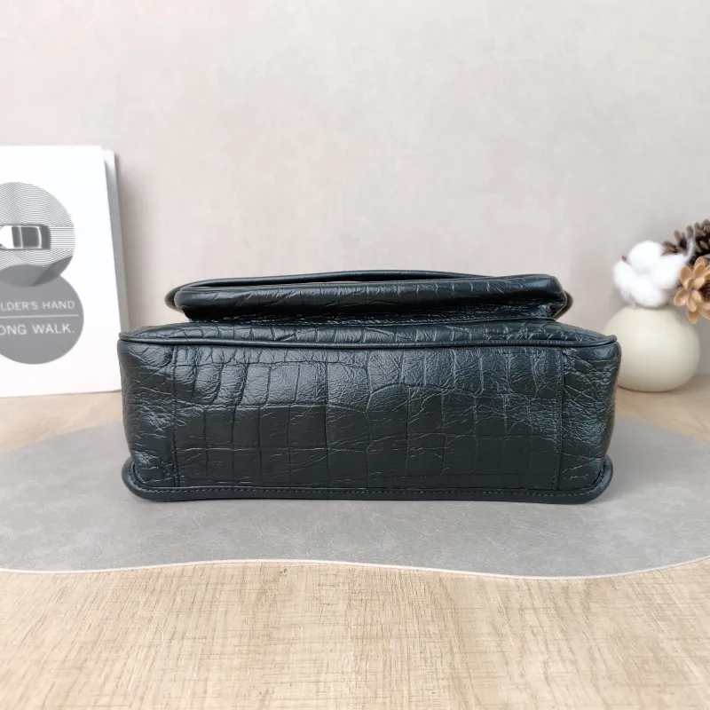 SAINT LAURENT Crossbody Bag Niki D Green Calfskin Medium 28 × 8.5 × 20 cm — cover view 5 of 5