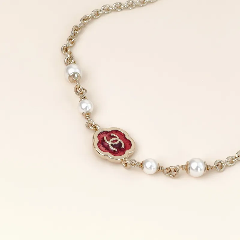 Chanel Necklace Necklace Pink Pearl Necklace Pearl One Size37cm — cover view 6 of 10