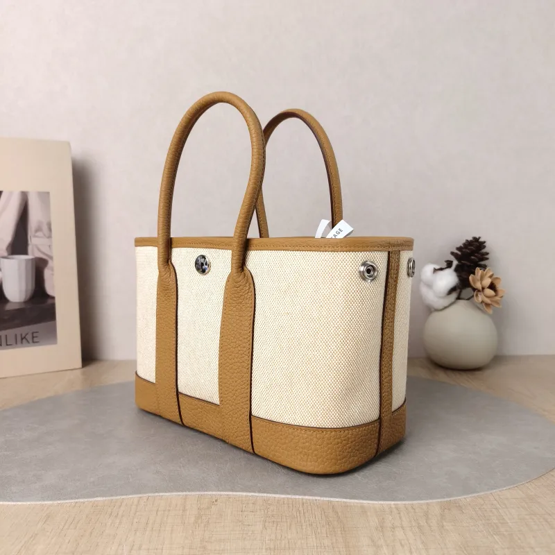 Hermès Top Handle Bag Neo Garden 23 Mini Canvas · Negonda Calfskin Mini 23 × 10 × 16 cm G — cover view 4 of 6