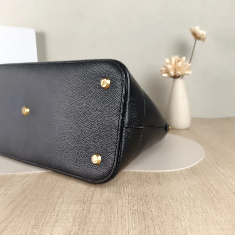 BALENCIAGA Top Handle Bag Ville Dome Bag Black Calfskin Medium 36 × 13 × 29 cm — detail view 7 of 12