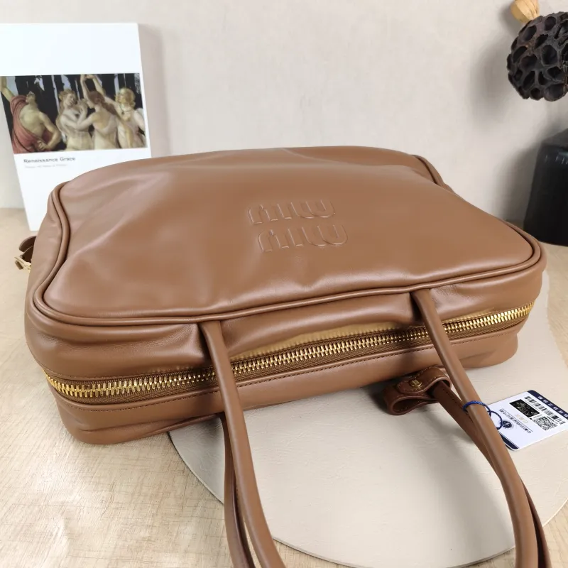 Miumiu Top Handle Bag Beau CC alfskin Large 34 × 10 × 23 cm — detail view 7 of 11