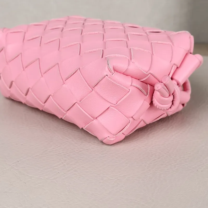 Bottega Veneta Crossbody Bag Loop Camera Bag Pink Lambskin Mini13 × 6 × 9 cm — detail view 8 of 9
